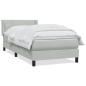 Preview: Boxspringbett mit Matratze Hellgrau 90x220 cm Samt