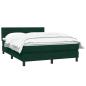 Preview: Boxspringbett mit Matratze Dunkelgrün 160x220 cm Samt