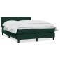 Preview: Boxspringbett mit Matratze Dunkelgrün 160x220 cm Samt