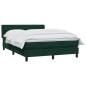 Preview: Boxspringbett mit Matratze Dunkelgrün 160x220 cm Samt