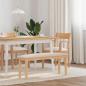 Preview: ARDEBO.de - Bank 110 cm Massivholz Gummibaum