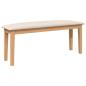 Preview: Bank 110 cm Massivholz Gummibaum