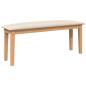 Preview: Bank 110 cm Massivholz Gummibaum