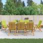 Preview: ARDEBO.de - Klappst?hle Verstellbar mit Auflagen 8 Stk. Massivholz Teak