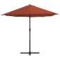 Preview: Sonnenschirm mit Aluminium-Mast 460x270 cm Terrakotta