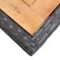 Preview: Gartentisch Schwarz Massivholz Akazie und Poly Rattan