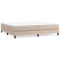 Preview: Boxspringbett Matratze Cappuccino-Braun 200x200cm Kunstleder