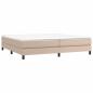 Preview: Boxspringbett Matratze Cappuccino-Braun 200x200cm Kunstleder