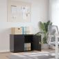 Preview: ARDEBO.de - Aktenschrank Schwarz 90x40x70 cm Stahl