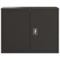 Preview: Aktenschrank Schwarz 90x40x70 cm Stahl