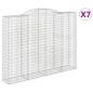 Preview: Gabionen mit Hochbogen 7 Stk. 300x50x220/240cm Verzinktes Eisen