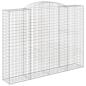 Preview: Gabionen mit Hochbogen 7 Stk. 300x50x220/240cm Verzinktes Eisen