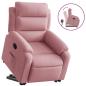 Preview: Relaxsessel mit Aufstehhilfe Rosa Samt