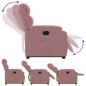 Preview: Relaxsessel mit Aufstehhilfe Rosa Samt