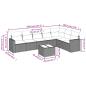 Preview: 8-tlg. Garten-Sofagarnitur mit Kissen Beige Poly Rattan