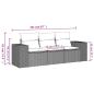 Preview: 3-tlg. Garten-Sofagarnitur mit Kissen Beige Poly Rattan