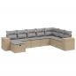 Preview: 8-tlg. Garten-Sofagarnitur mit Kissen Beige Poly Rattan