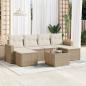 Preview: ARDEBO.de - 7-tlg. Garten-Sofagarnitur mit Kissen Beige Poly Rattan