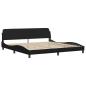 Preview: Bettgestell "Dover" Schwarz 193x203 cm Kunstleder