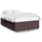 Preview: Bettgestell ohne Matratze Dunkelbraun 160x200 cm Stoff