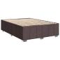 Preview: Bettgestell ohne Matratze Dunkelbraun 160x200 cm Stoff