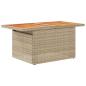 Preview: 9-tlg. Garten-Sofagarnitur mit Kissen Beige Poly Rattan Akazie