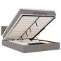 Preview: Ottomane Bett mit Matratze & LEDs Taupe 140x200 cm Stoff