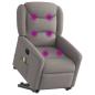 Preview: Massagesessel mit Aufstehhilfe Taupe Stoff