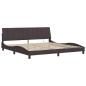 Preview: Bettgestell ohne Matratze "Hanko" Dunkelbraun 200x200 cm Stoff