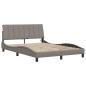 Preview: Bettgestell ohne Matratze "Hanko" Taupe 140x190 cm Stoff
