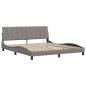 Preview: Bettgestell ohne Matratze "Hanko" Taupe 180x200 cm Stoff