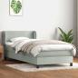 Preview: Boxspringbett mit Matratze Hellgrau 90x220 cm Samt