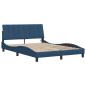 Preview: Bettgestell ohne Matratze "Hanko" Blau 120x200 cm Stoff