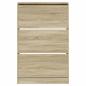Preview: Schuhschrank Sonoma-Eiche 80x21x125,5 cm Holzwerkstoff