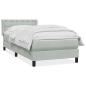 Preview: Boxspringbett mit Matratze Hellgrau 90x220 cm Samt