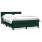 Preview: Boxspringbett mit Matratze Dunkelgrün 160x220 cm Samt
