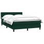 Preview: Boxspringbett mit Matratze Dunkelgrün 160x220 cm Samt