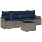 Preview: Gartensofa-set 5 stk. Grau Poly-Rattan