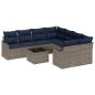 Preview: Gartensofa-set 9 stk. 8-Sitzanzahl Grau Poly-Rattan