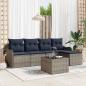 Preview: ARDEBO.de - Gartensofa-set Grau Poly-Rattan