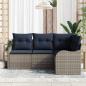 Preview: Gartensofa-set Grau Poly-Rattan