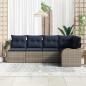 Preview: Gartensofa-set Grau Poly-Rattan