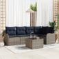 Preview: ARDEBO.de - Gartensofa-set Grau Poly-Rattan