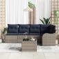 Preview: Gartensofa-set Grau Poly-Rattan