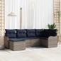 Preview: ARDEBO.de - Gartensofa-set Grau Poly-Rattan