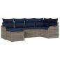 Preview: Gartensofa-set Grau Poly-Rattan
