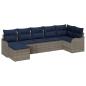 Preview: Gartensofa-set 7 stk. Grau Poly-Rattan