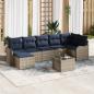Preview: ARDEBO.de - Gartensofa-set Grau Poly-Rattan