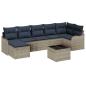 Preview: Gartensofa-set Grau Poly-Rattan