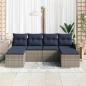 Preview: Sofa Set 6 stk. Grau Polyester